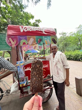 インドのピーナッツチョコアイス