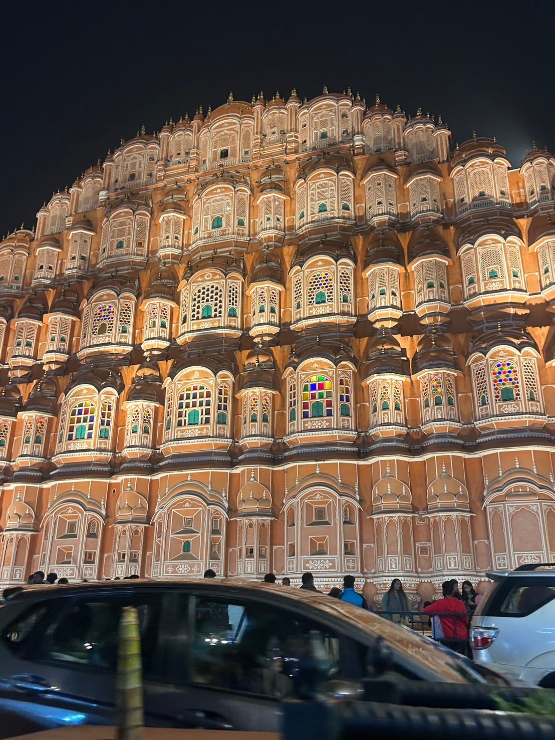 インドの夜の風の宮殿