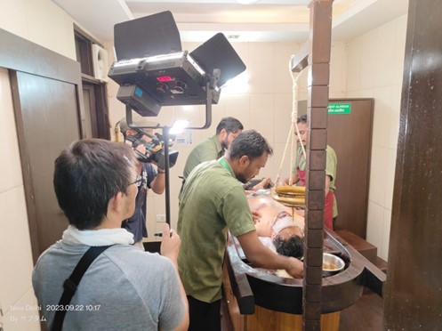 シロダーラ撮影